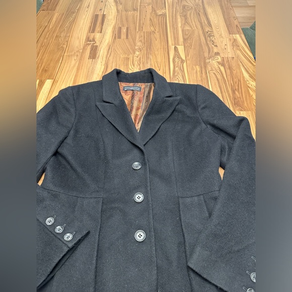 Peruvian Connection black jacket baby alpaca and wool tailored fit size 14 - Picture 5 of 9